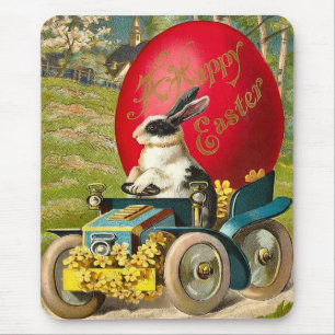 Tapis De Souris Lapin de Pâques vintage Mousepad