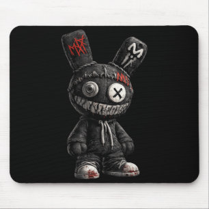 Tapis De Souris Lapin Effrayant Horreur Gothique Grunge Emo Esthét