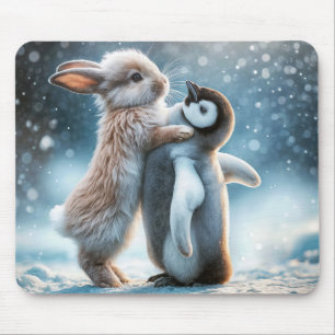 Tapis De Souris Lapin Enfoncé un pingouin