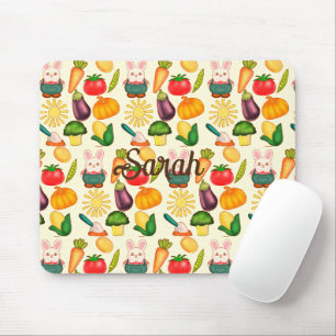 Tapis De Souris Lapin Lapin Farmer de légumes