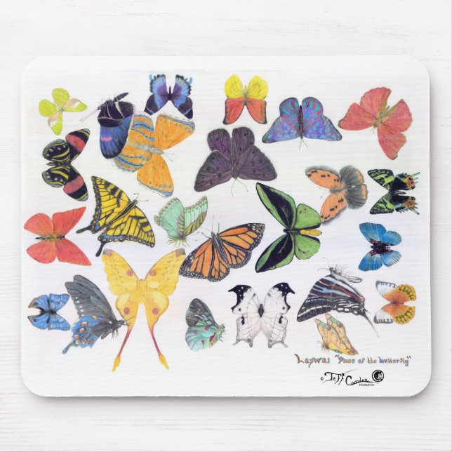 Tapis De Souris "Lapwai, endroit du papillon" Mousepad (Devant)