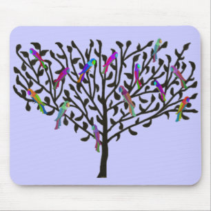 Tapis De Souris L'arbre Mousepad de perroquet