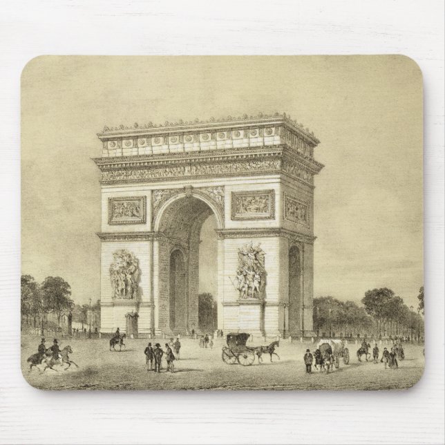 Tapis De Souris L'Arc de Triomphe, Paris, gravé par Auguste Bry (Devant)