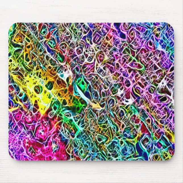 Tapis De Souris L'arc-en-ciel psychédélique étripe l'art de (Devant)