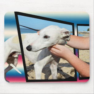 Tapis De Souris L'Art Dimensionnel Chien Blanc,