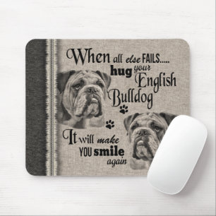Tapis De Souris L'art du Bulldog anglais quand tout échoue