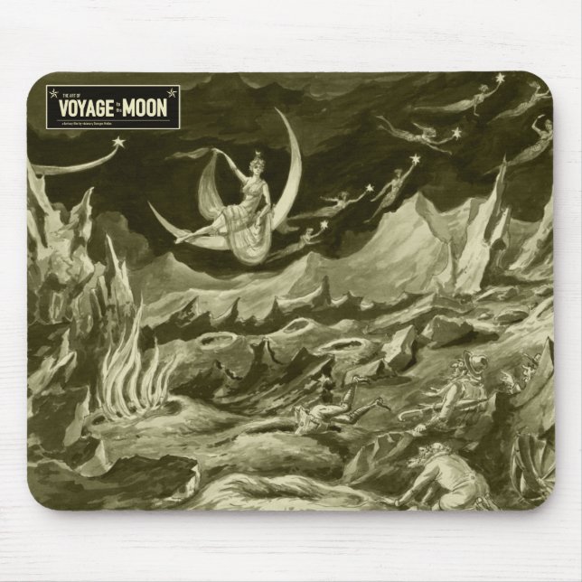 Tapis De Souris L'art du voyage sur la Lune* Mousepad (Devant)