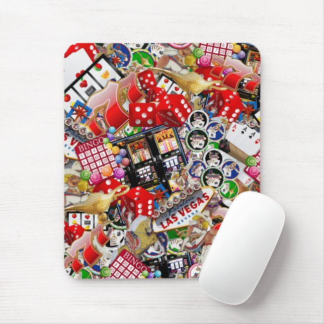 Tapis De Souris Las Vegas Icons - Gamblers Delight (Avec souris)