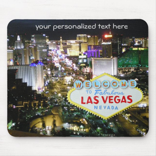 Tapis De Souris Las Vegas Strip et Affiches de bienvenue (Devant)