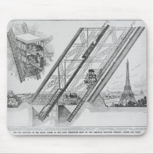 Tapis De Souris L'ascenseur d'Otis dans Tour Eiffel