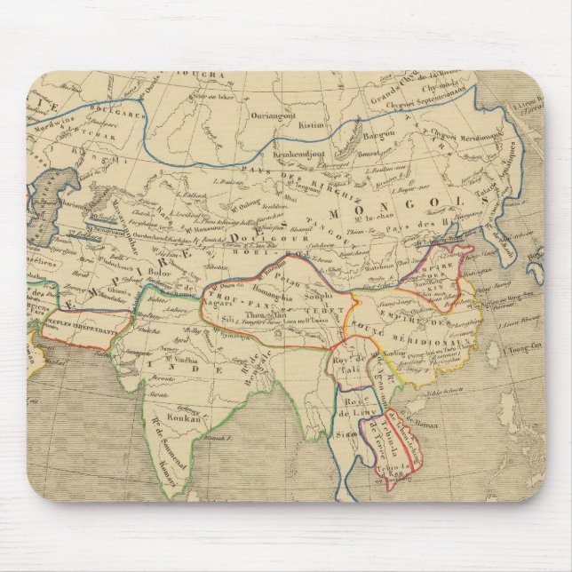 Tapis De Souris L'Asie, l'an 1220 ap JC (Devant)