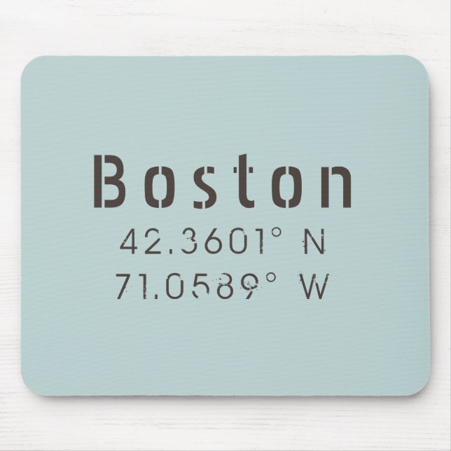 Tapis De Souris Latitude de Boston (Devant)