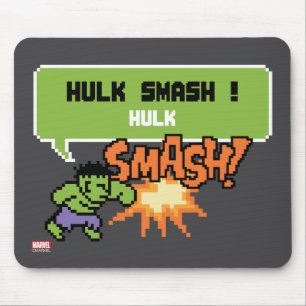 Tapis De Souris L'attaque de Hulk 8Bit - Hulk écrase !