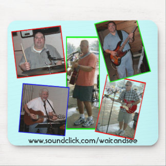 Tapis De Souris L'ATTENTE bleue ET VOIENT Mousepad