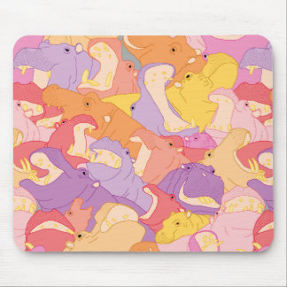 Tapis De Souris Laughing Hippos - warm colours