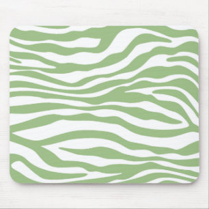 Tapis De Souris Laurel Green Zebra Stripes Poster de animal
