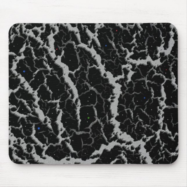Tapis De Souris Lave de l'espace fissuré - Argent (Devant)