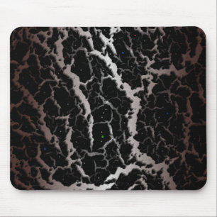 Tapis De Souris Lave de l'espace fissuré - blanc/Brown