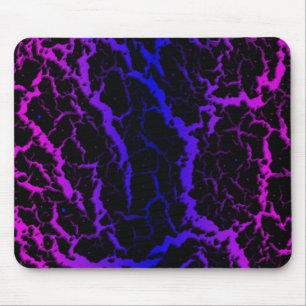 Tapis De Souris Lave de l'espace fissuré - rose/bleu