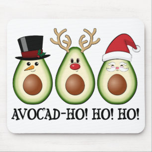 Tapis De Souris L'Avocado de Noël Frosty, Rudolph et Père Noël