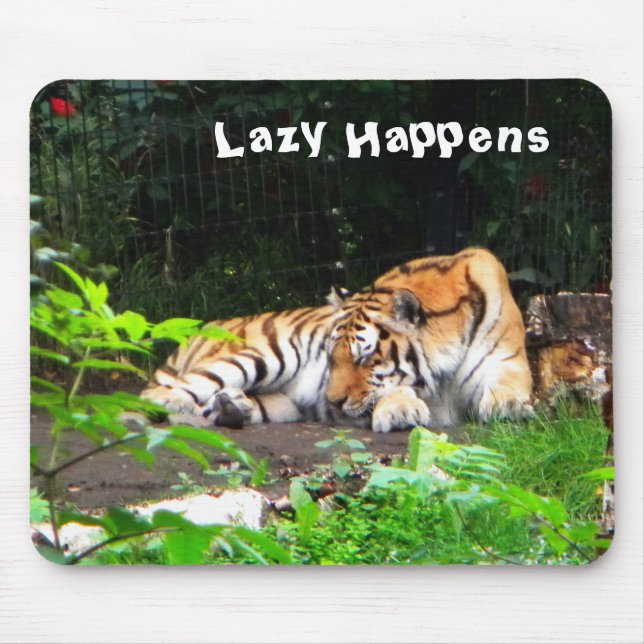 Tapis De Souris Lazy arrive le tigre de Sibérie (Devant)