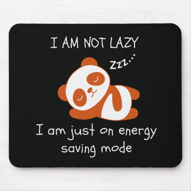 Tapis De Souris Lazy Panda Funny (Devant)