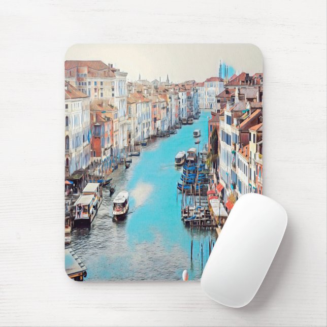 Tapis De Souris ldp VENICE - Vue sur le Grand Canal du Rialto (Avec souris)