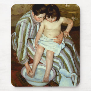 Tapis De Souris Le bain de l'enfant de Mary Cassatt (vers 1892)