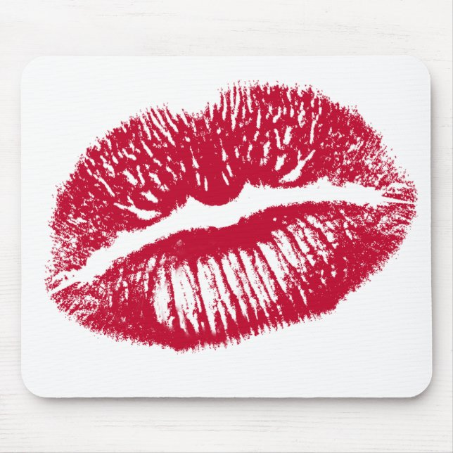 Tapis De Souris Le Baiser, Lèvres Rouges (Devant)