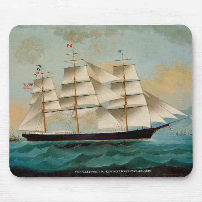 Tapis De Souris Le bateau Fleetwing, baie de Hong Kong (Devant)