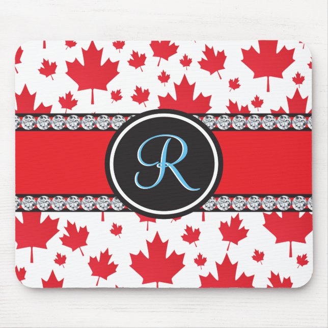 Tapis De Souris Le Canada marque le monogramme budgétaire Abstrait (Devant)