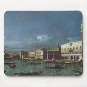 Tapis De Souris Le canal grand avec l'église de Santa Maria