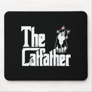 Tapis De Souris Le Catfather Drôle Chat Papa Fourrure Papa Papa Pa