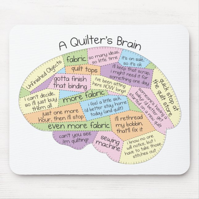 Tapis De Souris Le cerveau de Quilter (Devant)