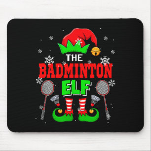 Tapis De Souris Le chapeau de lutin de Noël de badminton Scute Ss