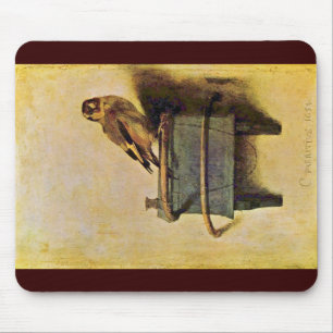 Tapis De Souris Le chardonneret., Puttertje par Carel Fabritius