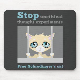 Tapis De Souris Le chat de Schrodinger libre