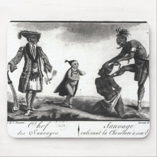 Tapis De Souris Le chef des sauvages raclant son ennemi