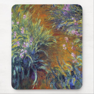Tapis De Souris Le chemin à travers les iris par Claude Monet