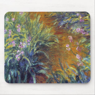 Tapis De Souris Le chemin à travers les Irises par Claude Monet