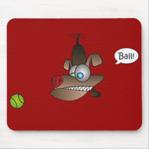 Tapis De Souris Le chien voit la boule