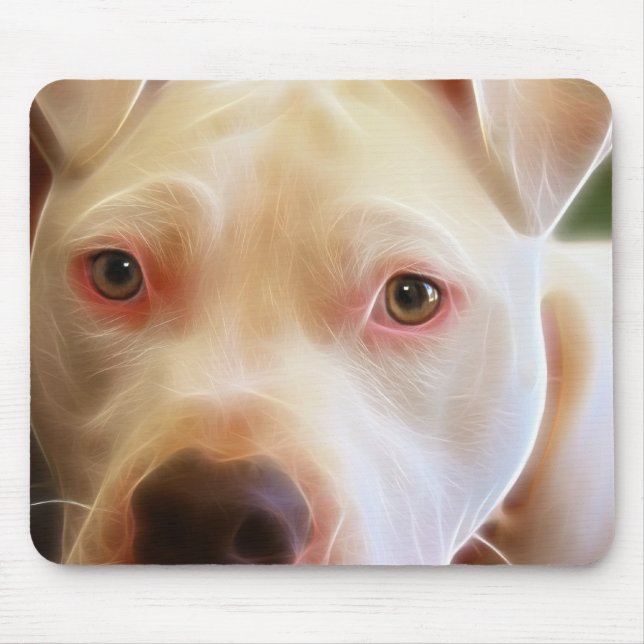 Tapis De Souris Le chiot de Pitbull observe la photographie d'art (Devant)