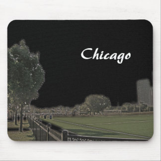 Tapis De Souris Le ciel obsédé de Chicago Park
