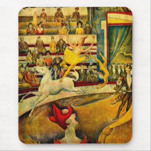Tapis De Souris Le cirque de Georges Seurat (1891)
