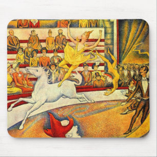 Tapis De Souris Le Cirque par Georges Seurat, Beaux-Arts Vintage