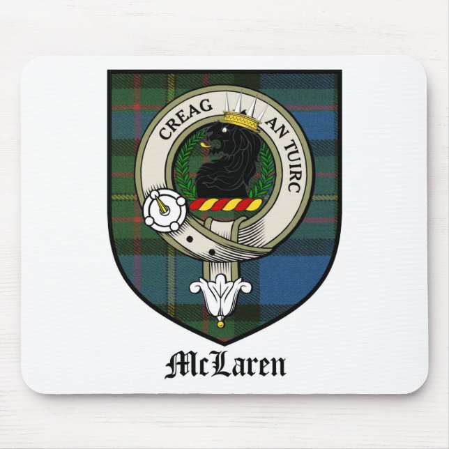 Tapis De Souris Le clan de McLaren Crest le tartan d'insigne (Devant)