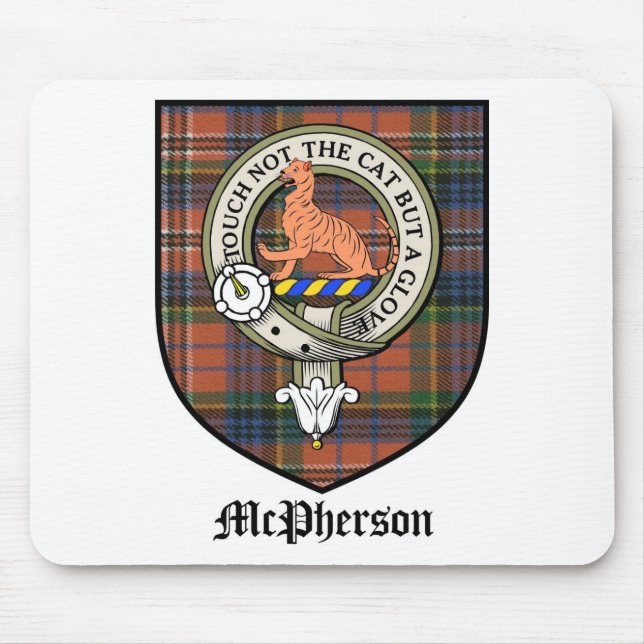 Tapis De Souris Le clan de McPherson Crest le tartan d'insigne (Devant)