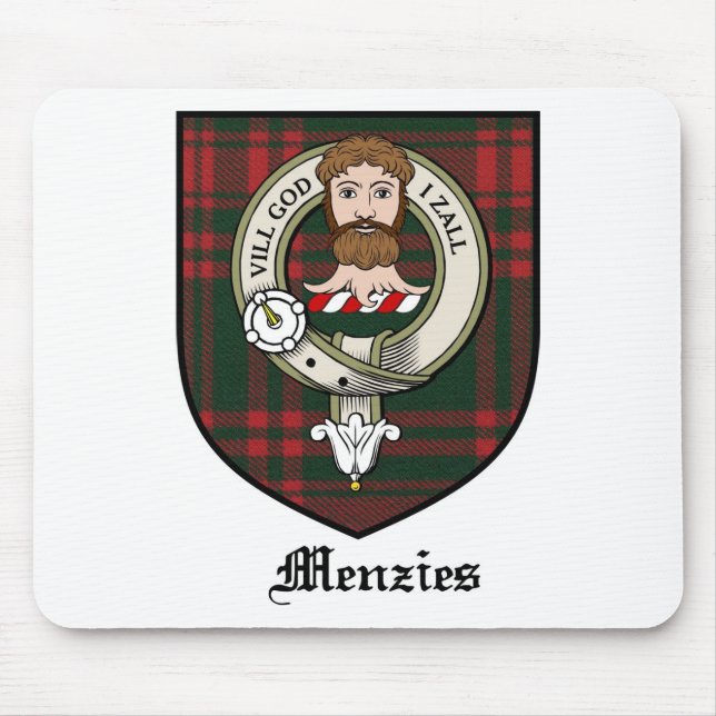 Tapis De Souris Le clan de Menzies Crest le tartan d'insigne (Devant)