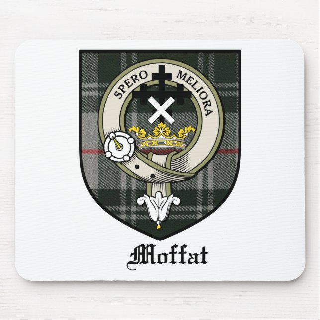 Tapis De Souris Le clan de Moffat Crest le tartan d'insigne (Devant)