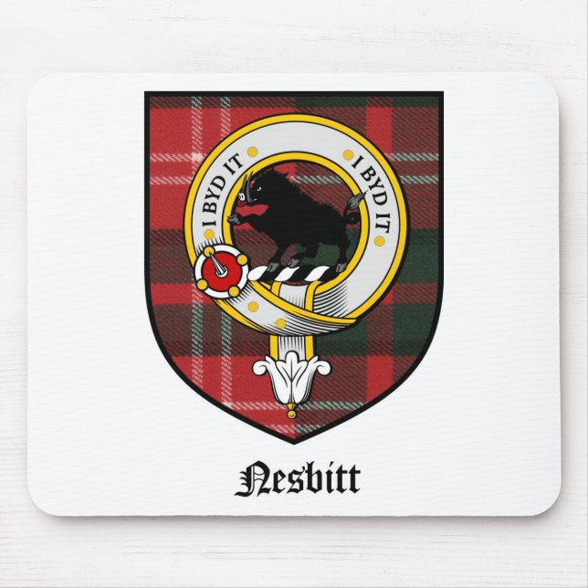 Tapis De Souris Le clan de Nesbitt Crest le tartan d'insigne (Devant)